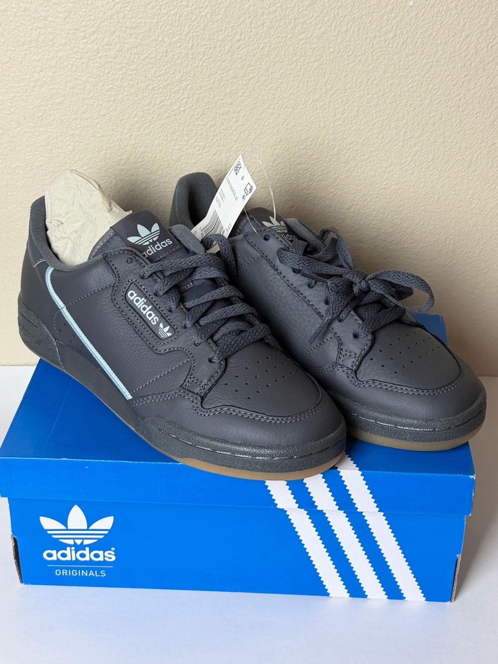 adidas Continental 80 Mens Grey Five/ Ice Mint/ Ash Grey - Size 7
